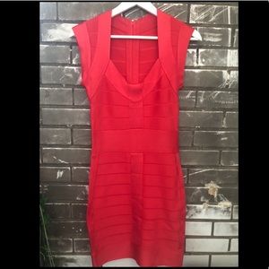 Red bodycon dress